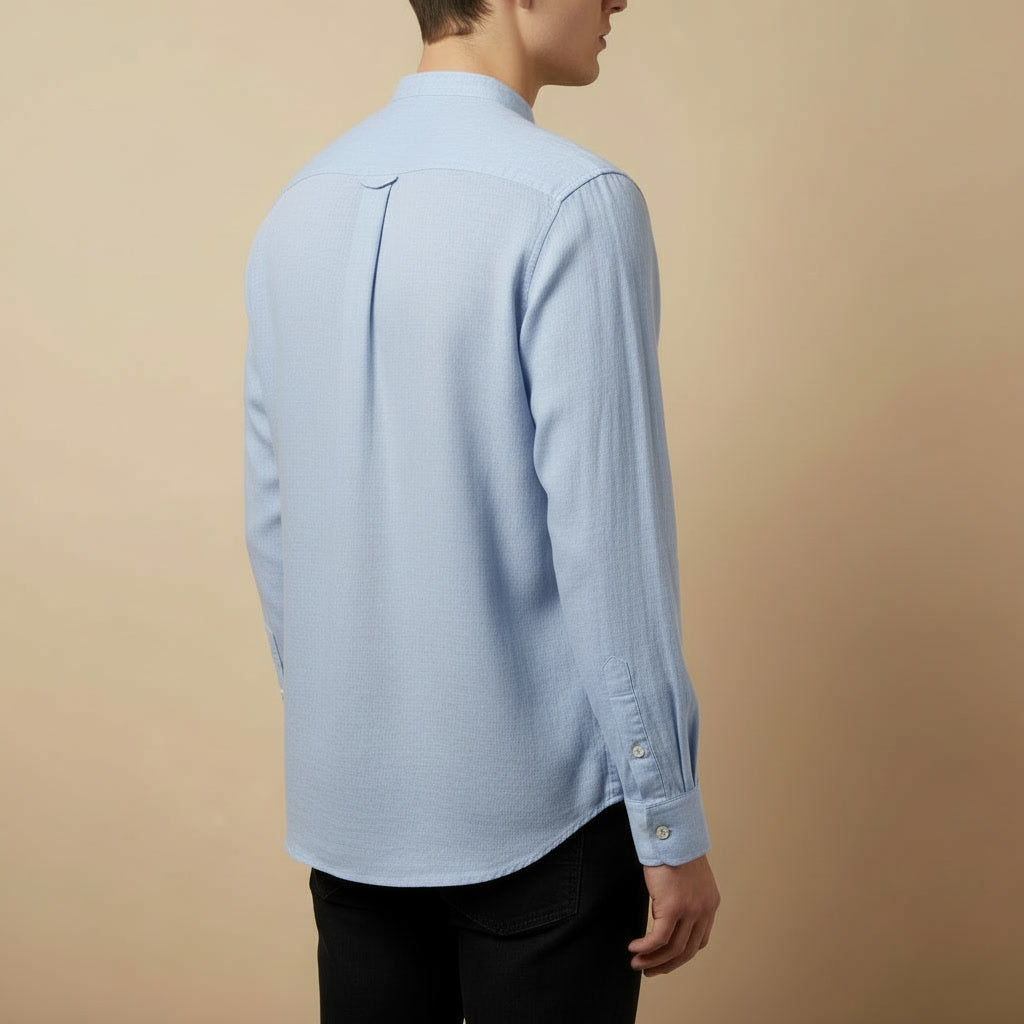 Camisa Linho Gola Alta — Capri
