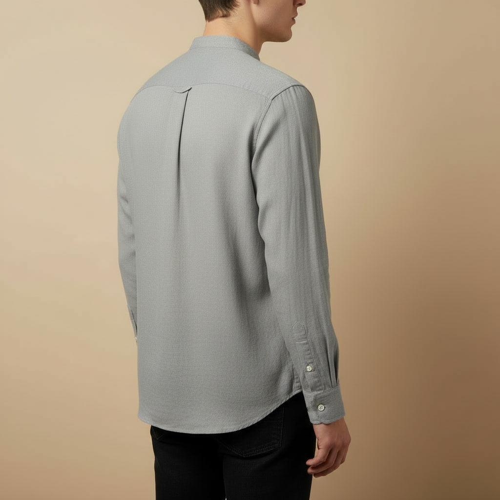Camisa Linho Gola Alta — Capri