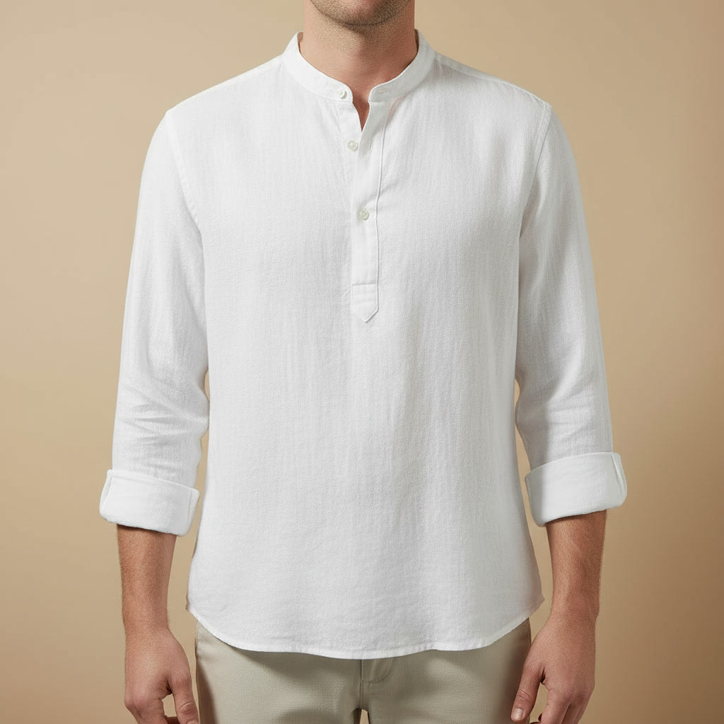 Camisa Linho Gola Padre