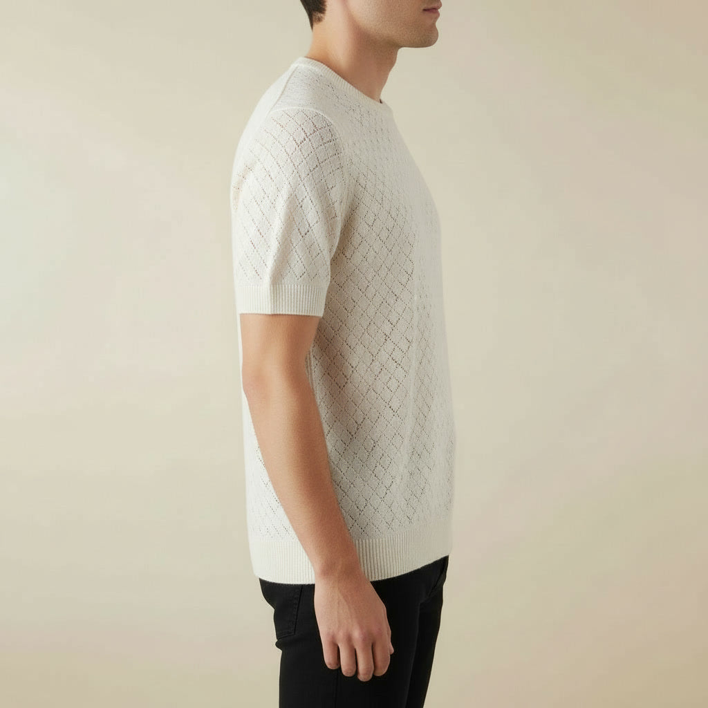 T-Shirt Algodão Hollow Out